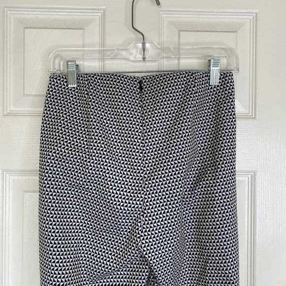 THEORY Navalane Arlington Ankle Pants Ink and Ivory Size 4 Office Professional - Picture 6 of 8